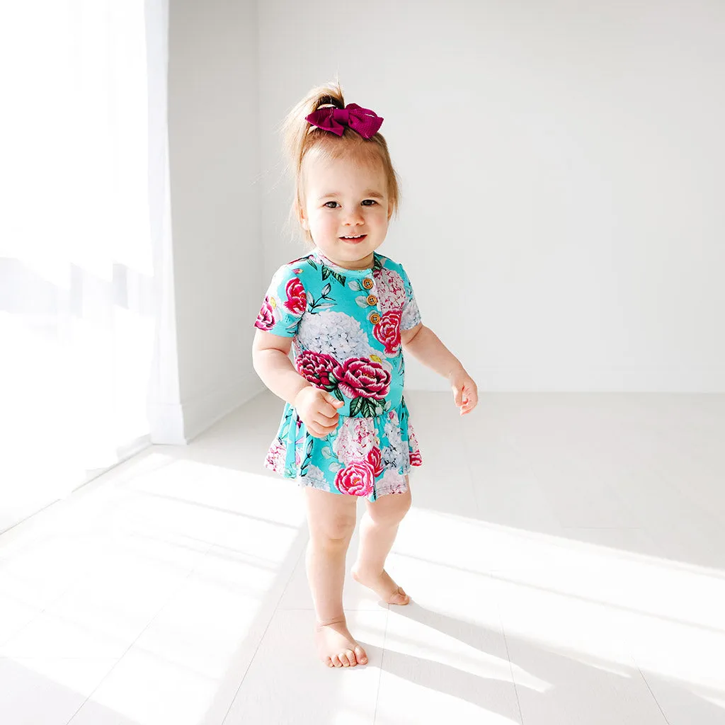 Posh Peanut Eloise S/S Henley Twirl Bodysuit