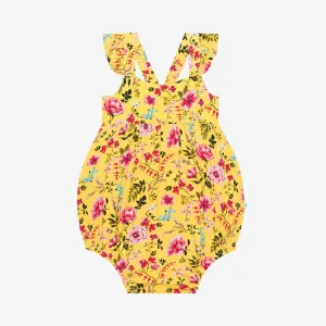 Posh Peanut Kina Ruffled Capsleeve Bubble Romper