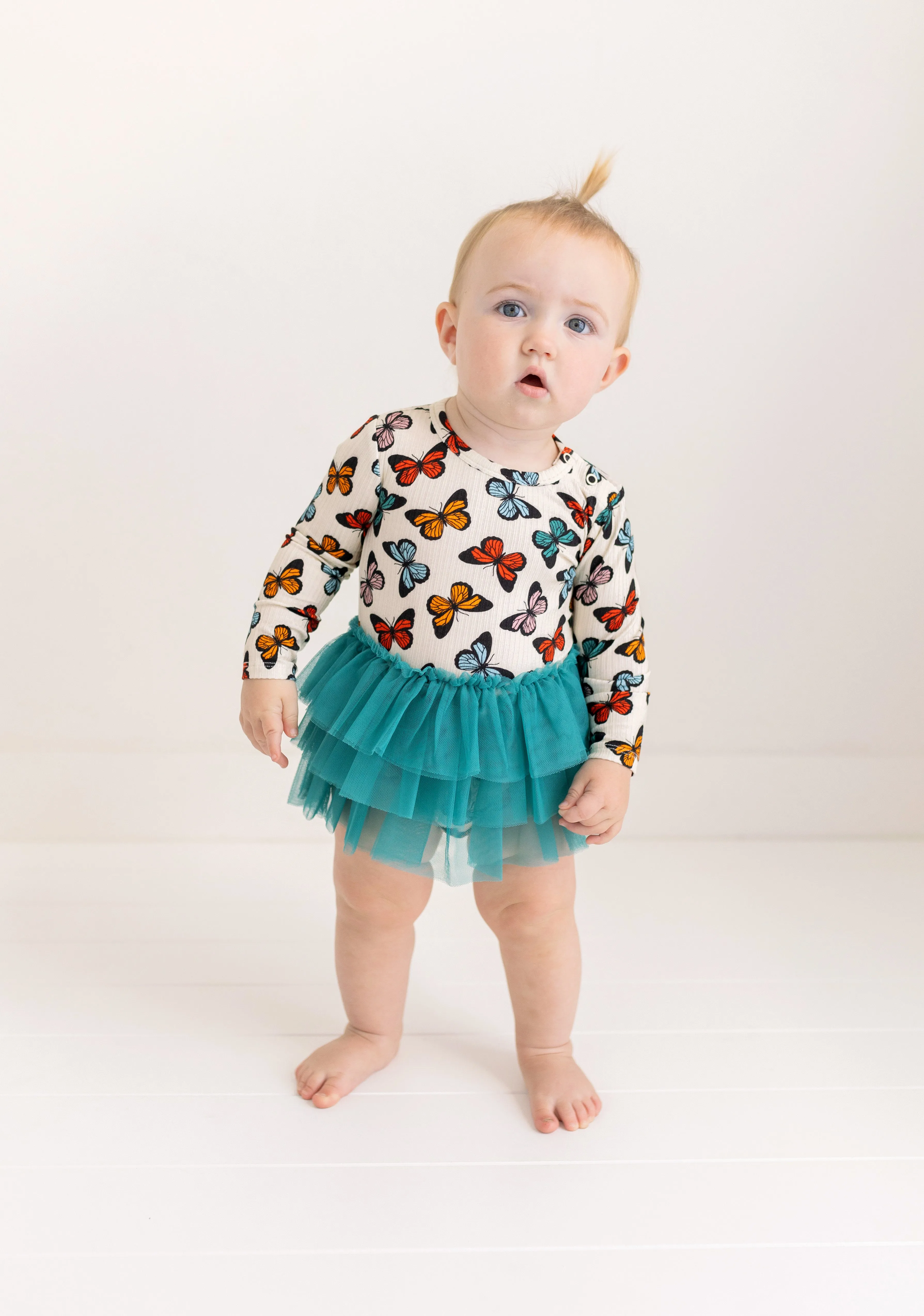 POSH PEANUT- Larisa Long Sleeve Tulle Skirt Bodysuit