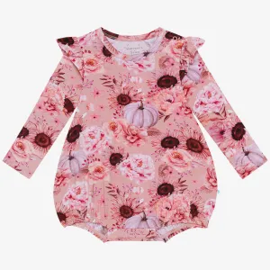 Posh Peanut Liliana L/S Ruffled Bubble Romper