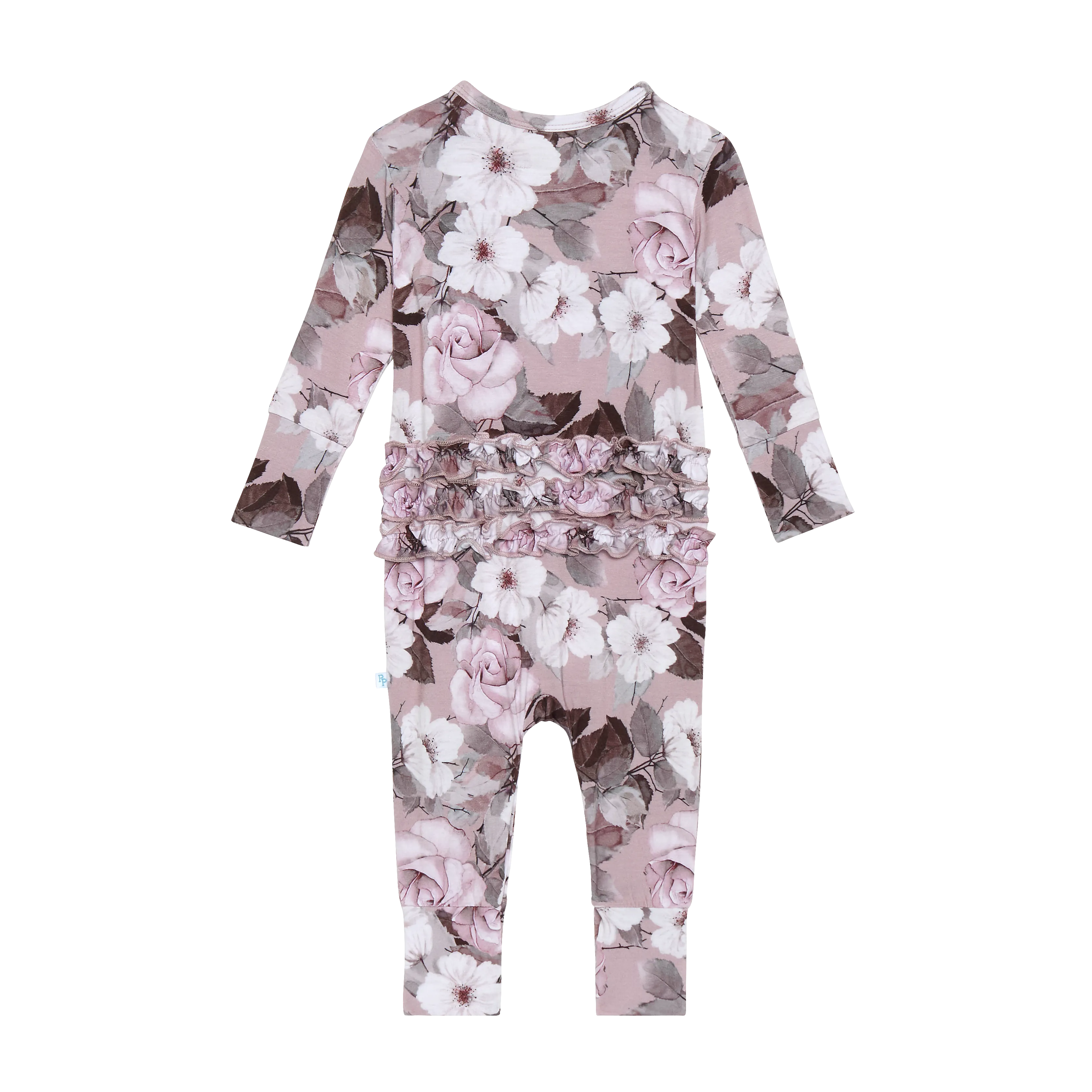 Posh Peanut Nikki L/S Ruffled Basic Romper