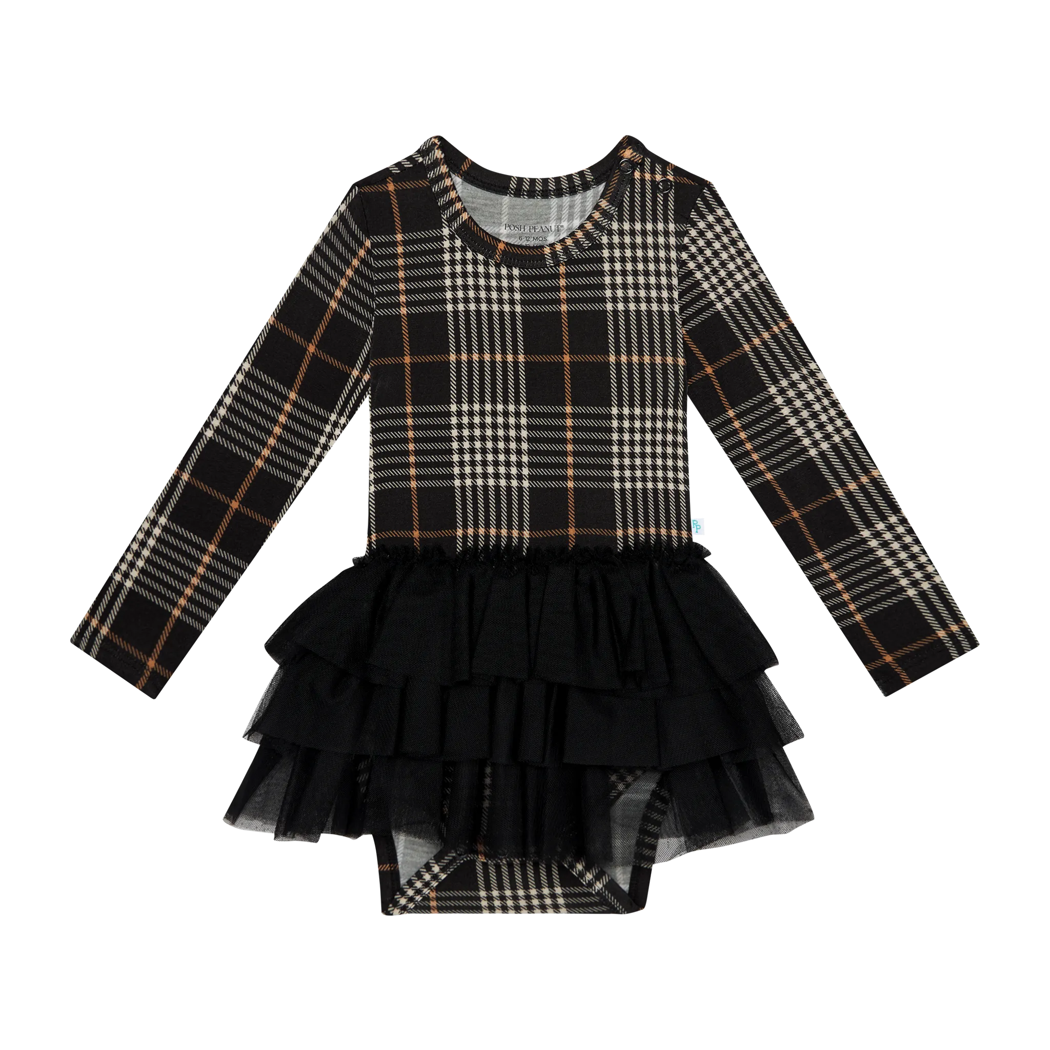 Posh Peanut Sanders L/S Tulle Skirt Bodysuit