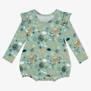 Posh Peanut To The Stars L/S Ruffled Bubble Romper