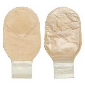 Pouchkins Drainable Pediatric One-Piece Pouch Flat Barrier, Pre-Cut Stoma Opening up to 1-1/2" (38mm), Transparent 6-1/2" (16cm) - Box of 10