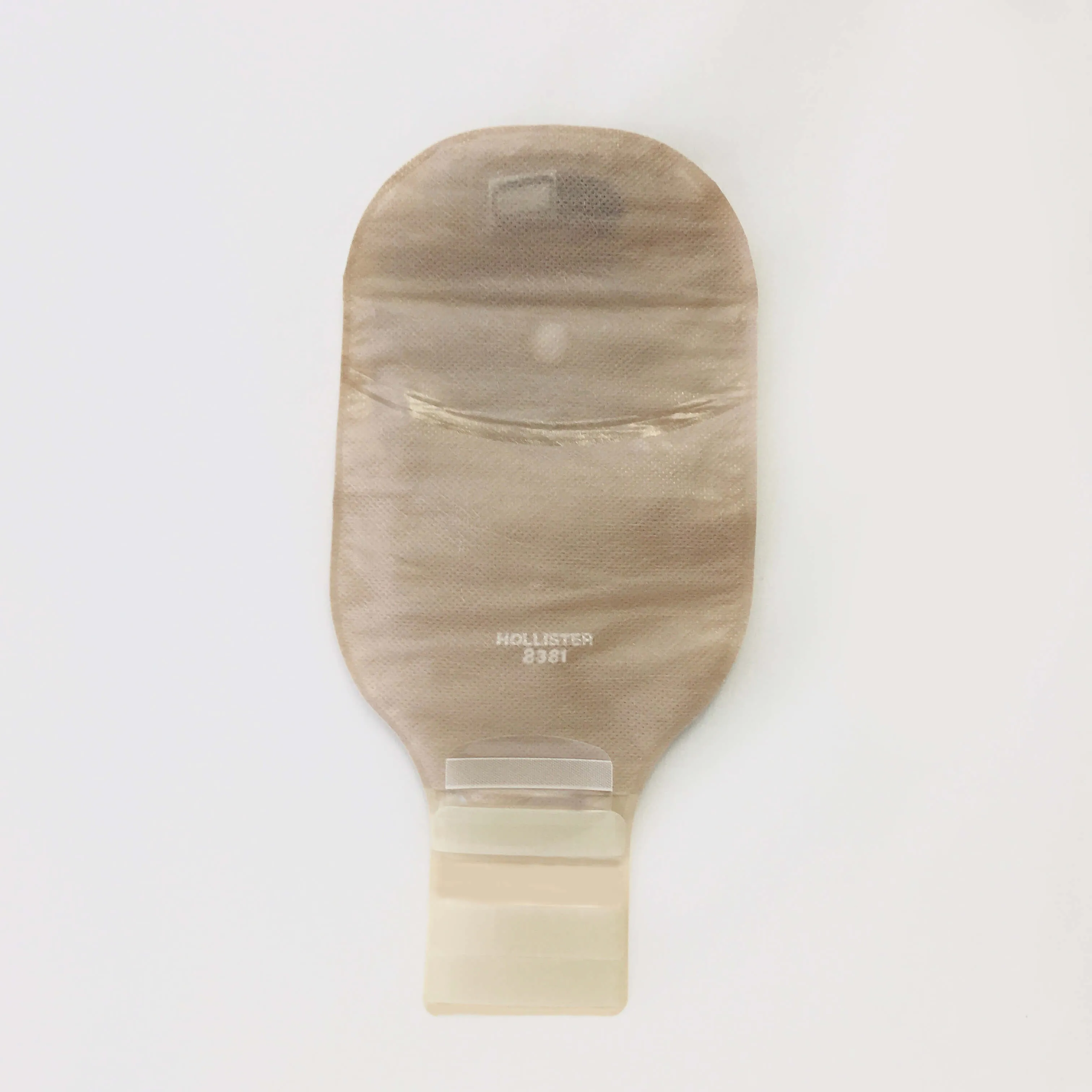 Premier One-Piece Drainable Ostomy Pouch Beige with  FlexWear Flat Barrier (with Viewing Option)