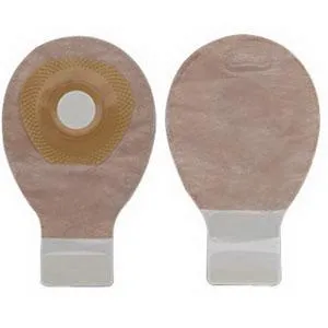 Premier One-Piece Drainable Pouch, Pre-Cut Stoma Opening 1-9/16" (40mm), Beige 7" (18cm),  Lock 'n Roll Closure - Box of 10