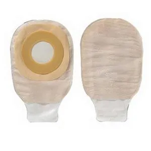 Premier One-Piece Drainable Pouch, Pre-Cut Stoma Opening 1" (25mm), Beige 9" (23cm),  Clamp Closure - Box of 10