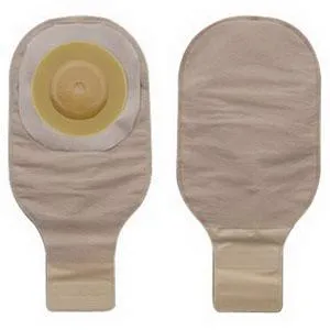 Premier One-Piece Drainable Pouch, Pre-Cut Stoma Opening up to 1-1/2" (38mm), Beige 12" (30cm),  Lock 'n Roll Closure - Box of 5