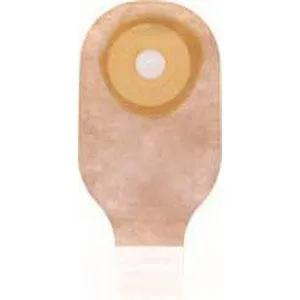 Premier One-Piece Drainable Pouch, Pre-Cut Stoma Opening up to 2-1/2" x 3" (66mm x 77mm), Beige 12" (30cm),  Lock 'n Roll Closure - Box of 10