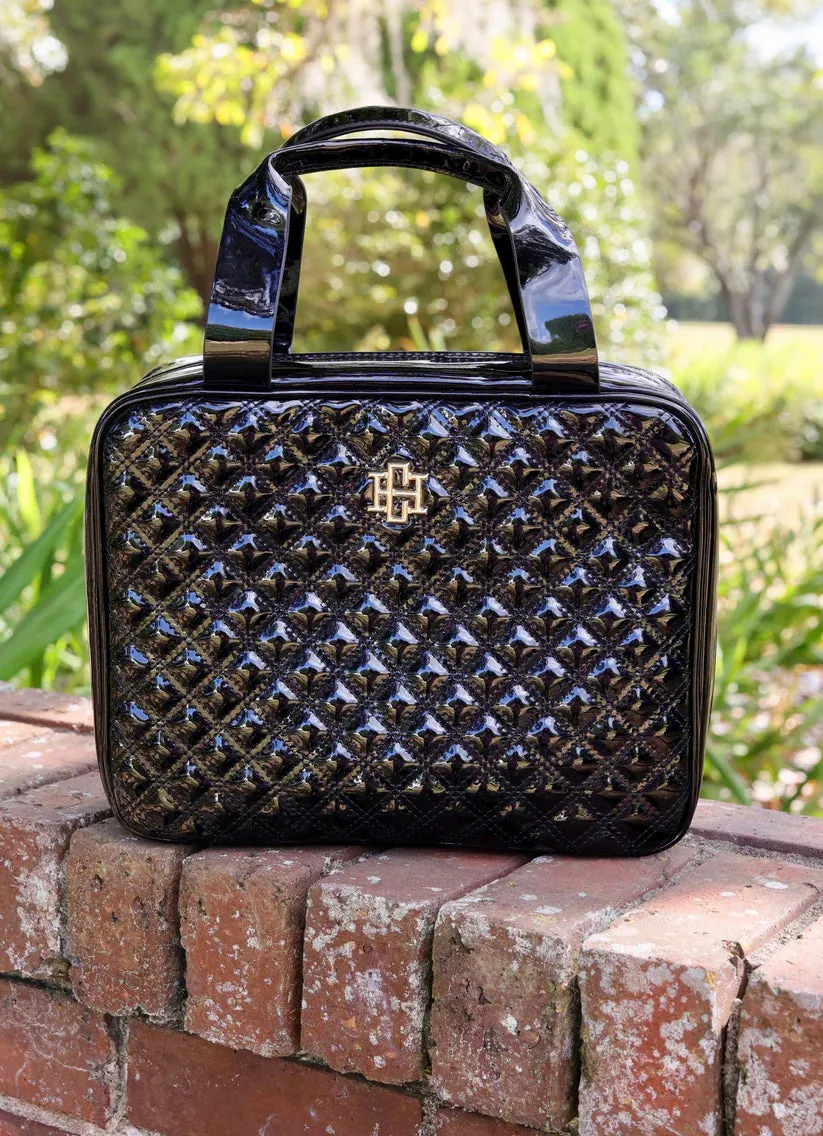 PUNTA CANA LARGE CASE-BLACK PATENT SQ