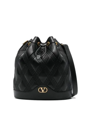 Quiltie 67 leather bucket bag