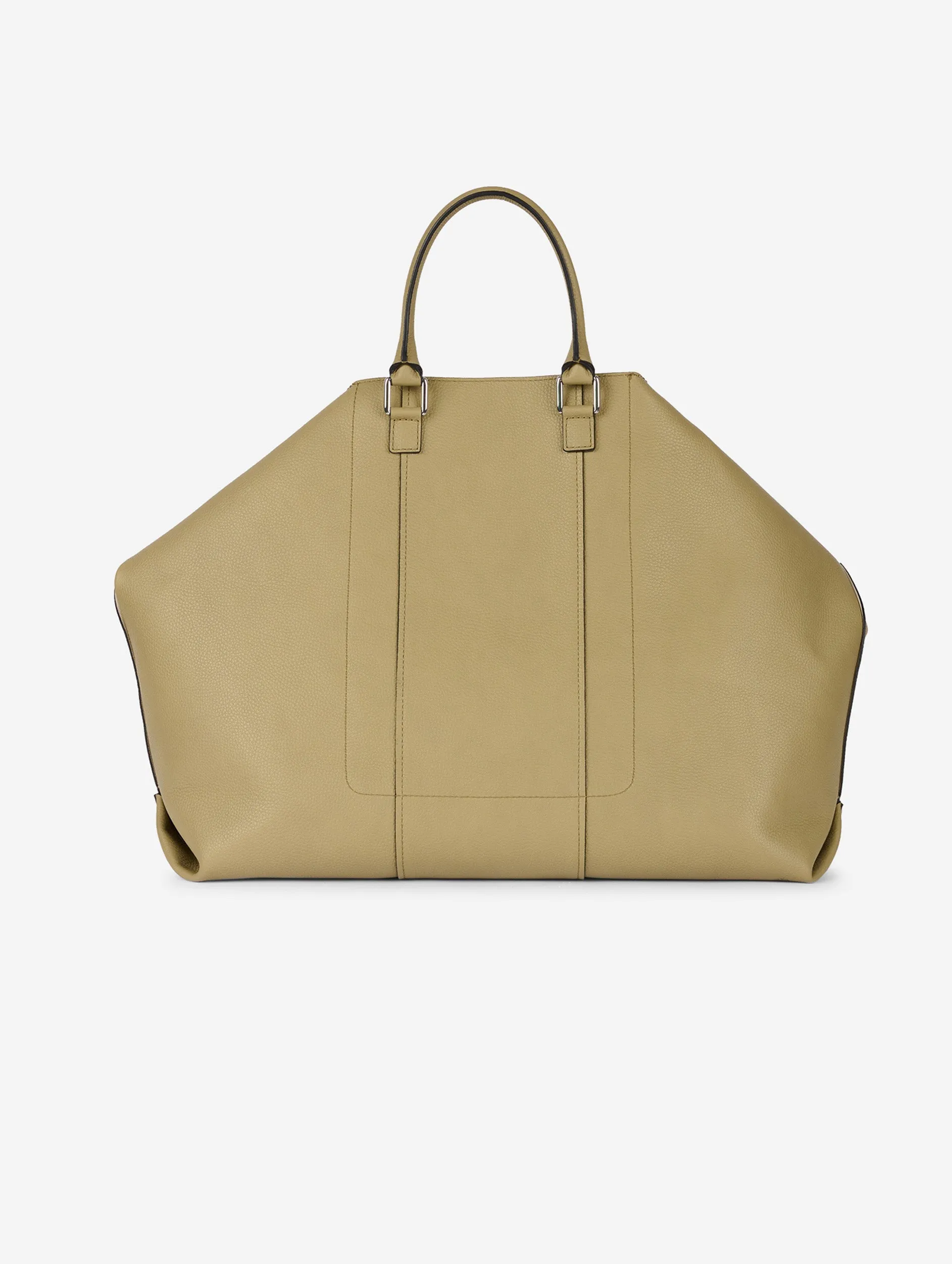 "Big Chamallow" bag in linden green leather