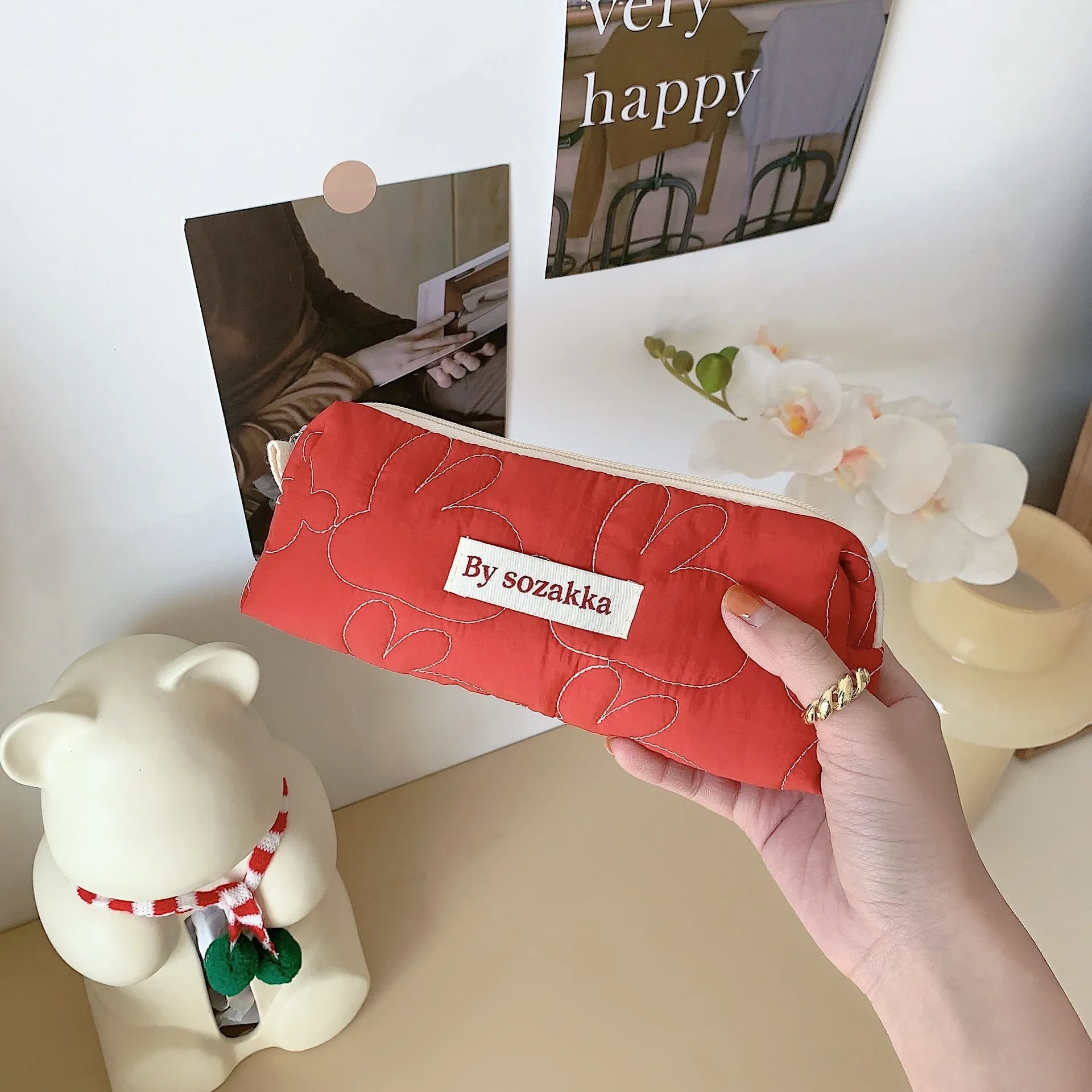 Rabbit Cosmetic Storage Bag Mini Portable Carry-on Girls Toiletry Storage Bag