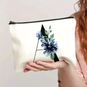 realaiot  Flower Pattern Zipper Coin Purse, Lightweight Clutch Purse, Portable Versatile Cosmetic Bag
