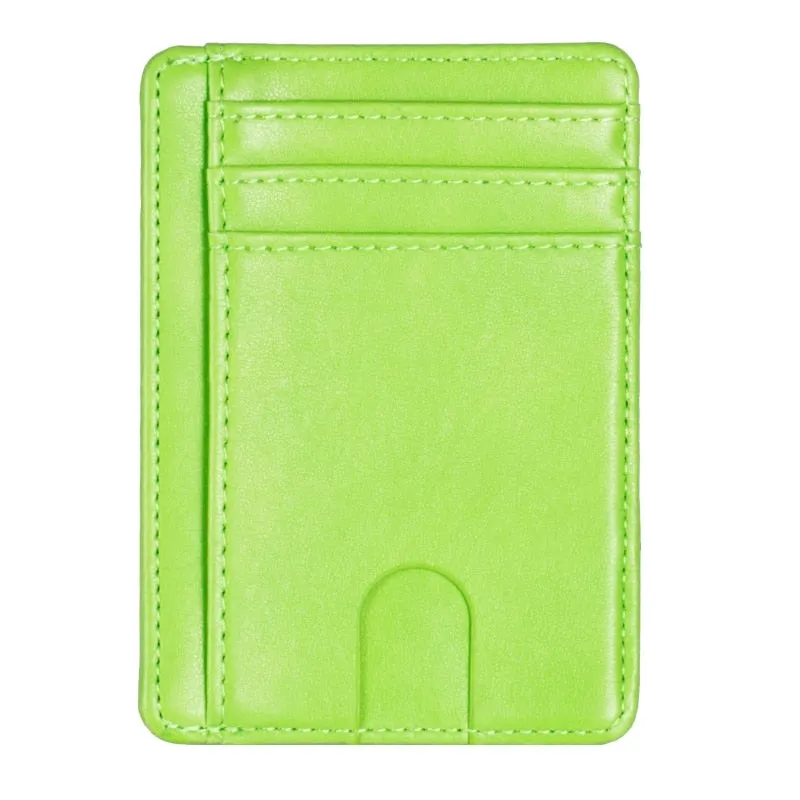 Realaiot Slim RFID Blocking Leather Wallet Credit ID Card Holder Purse Money Case for Men Women Fashion Bag 11.5x8x0.5cm