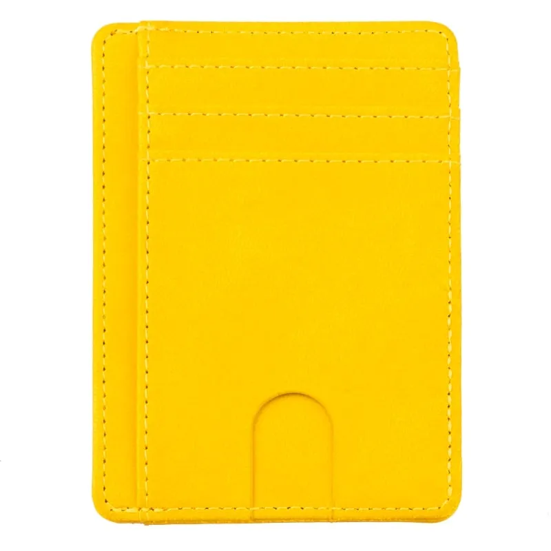 Realaiot Slim RFID Blocking Leather Wallet Credit ID Card Holder Purse Money Case for Men Women Fashion Bag 11.5x8x0.5cm