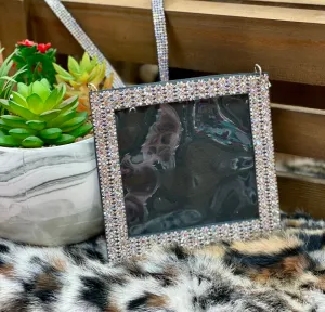 Rhinestone AB/Clear Bling Badge Pass Holder