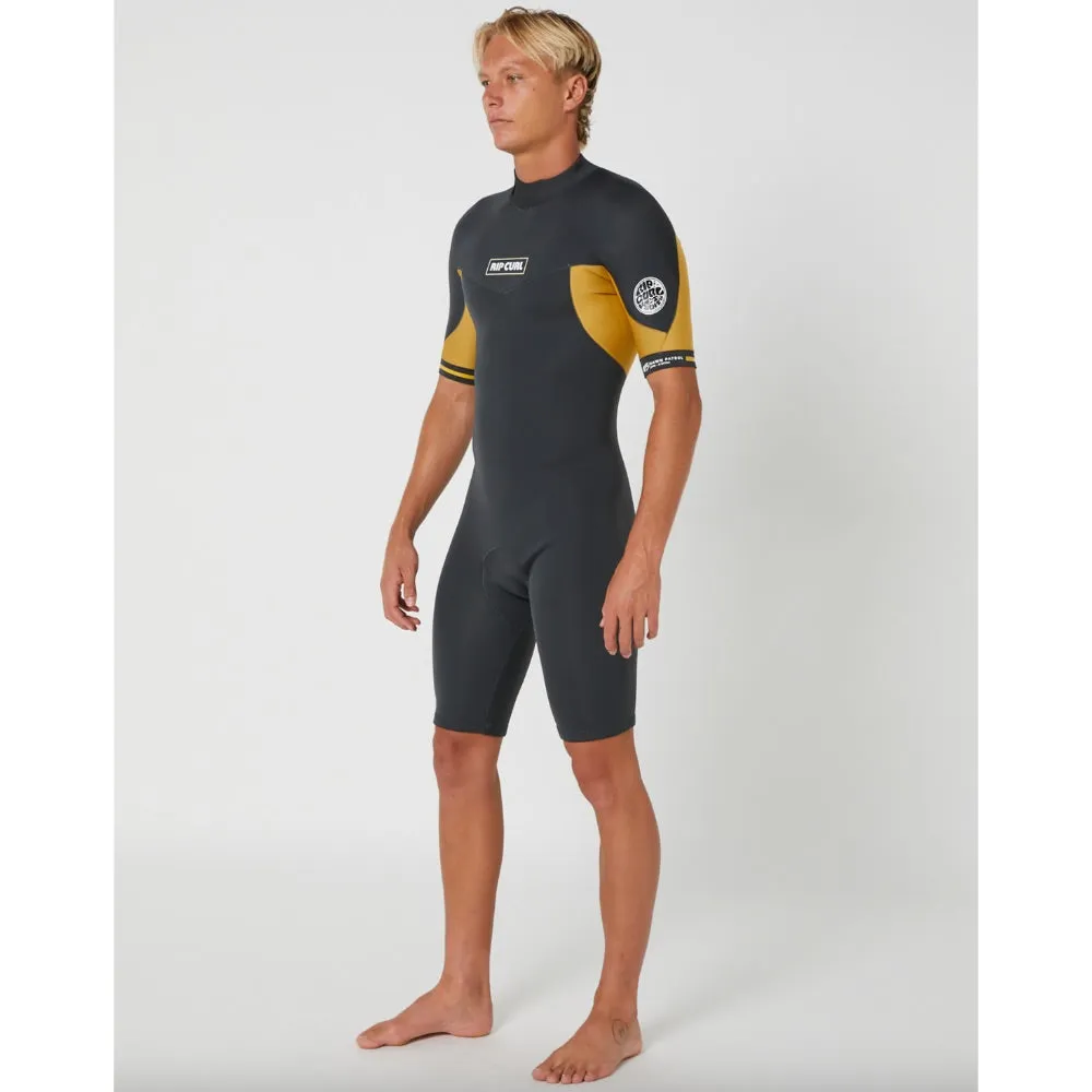 RIP CURL DAWN PATROL 2MM BACK ZIP MUSTARD
