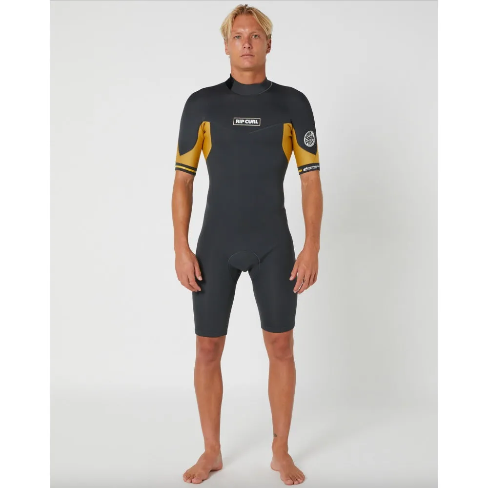RIP CURL DAWN PATROL 2MM BACK ZIP MUSTARD
