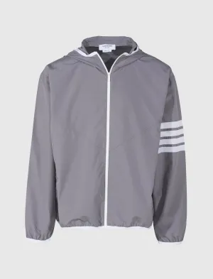 RIPSTOP MESH 4-BAR HOODED ZIP UP JACKET