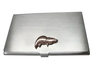 Rose Gold Toned Anatomical Medical Hepatologist Liver Business Card Holder