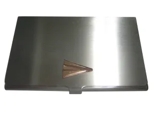 Rose Gold Toned Paper Airplane Business Card Holder