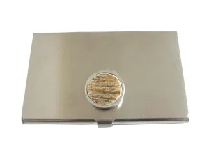 Round Deer Antler Business Card Holder