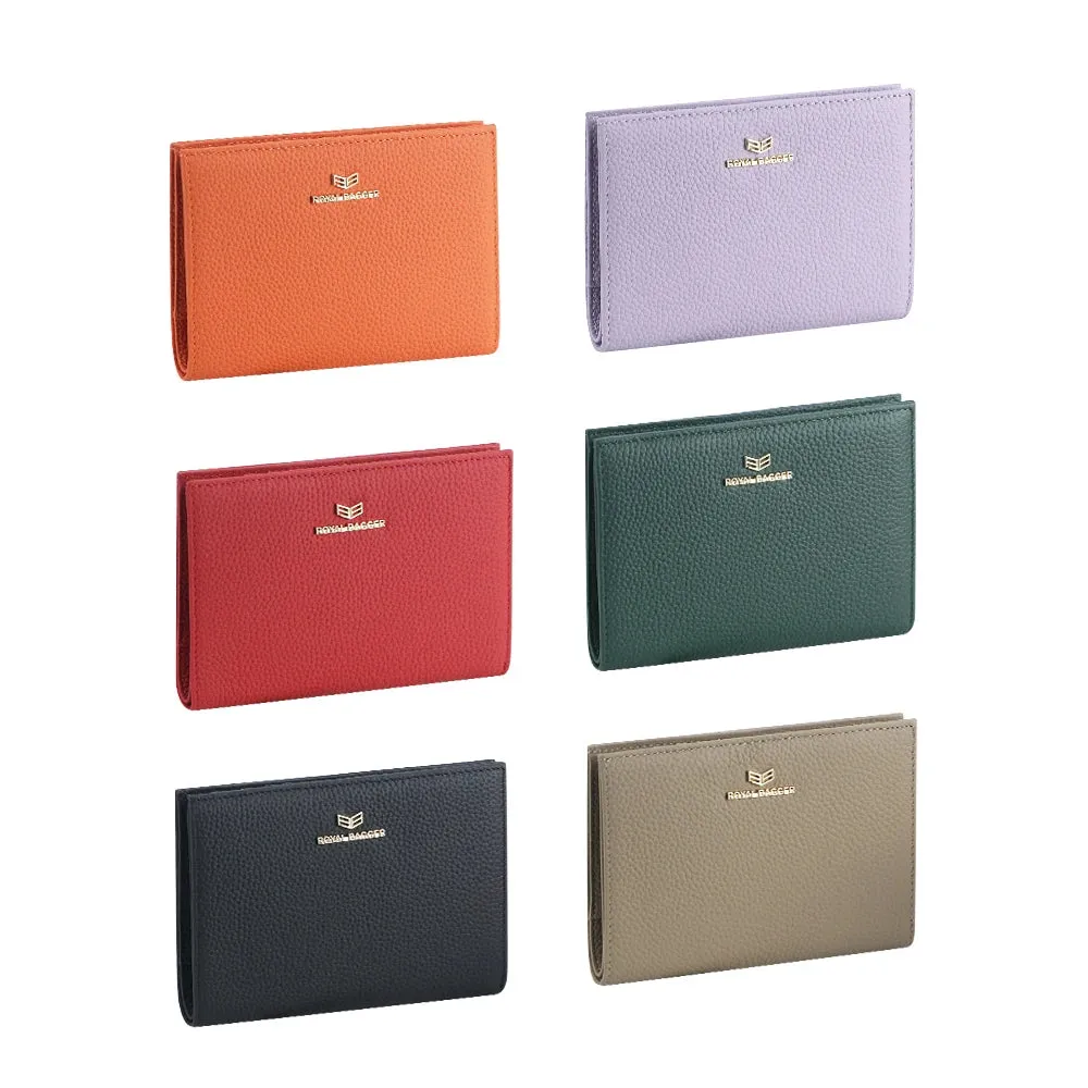 Royal Bagger Genuine Leather RFID Blocking Passport Wallets, Casual Style Credit Card Holder for Women, Travel Wallet Purse 3090