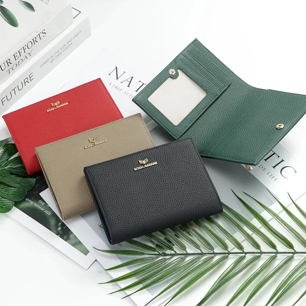 Royal Bagger Genuine Leather RFID Blocking Passport Wallets, Casual Style Credit Card Holder for Women, Travel Wallet Purse 3090