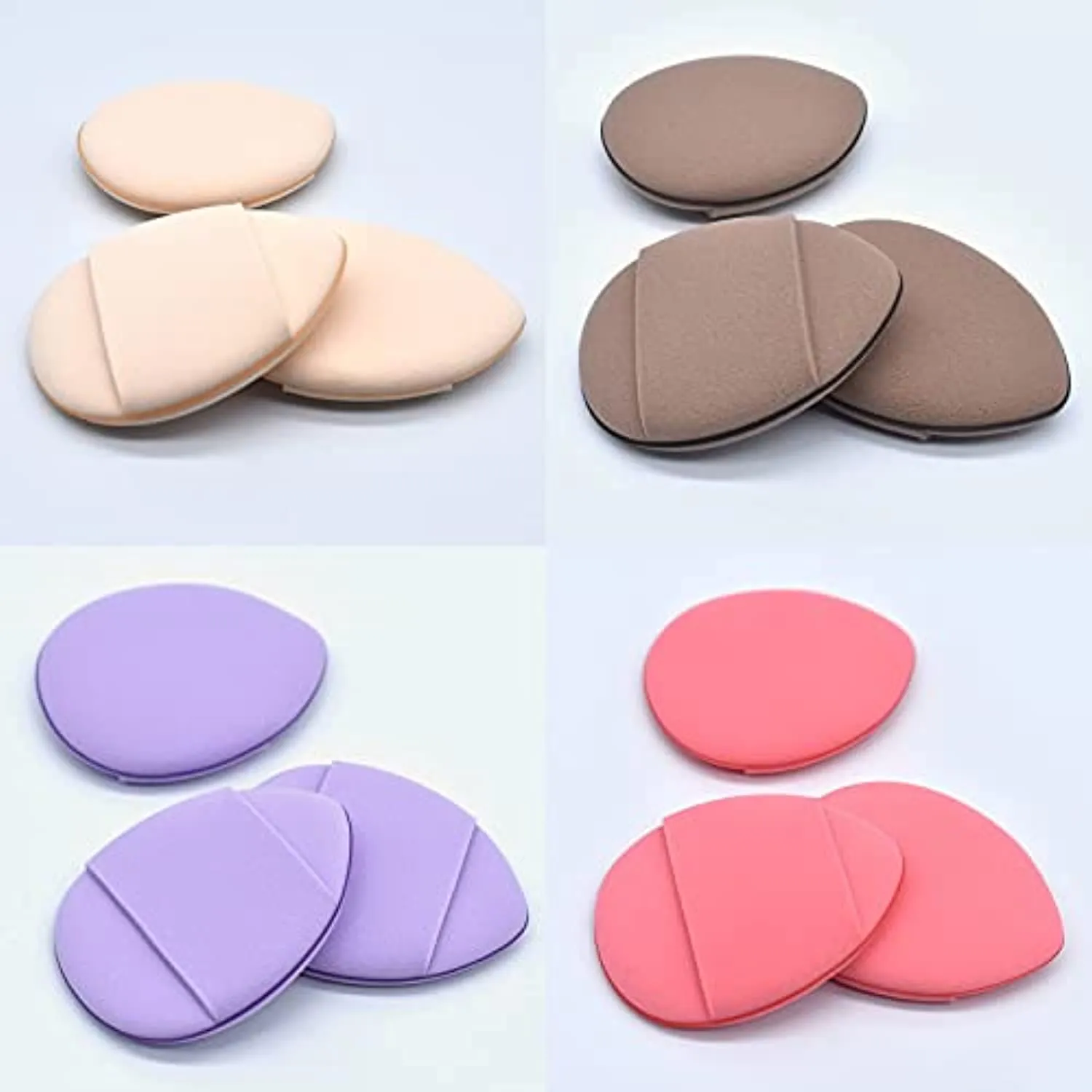 RUBIXIAN Finger Puff, 4 Pcs Mini Makeup Puff, Super Soft Beauty Makeup Tools, Latex-free Blending Sponge, Suitable For Foundation, Concealer, Repair Cream, Eye Shadow (Set of 4pcs)