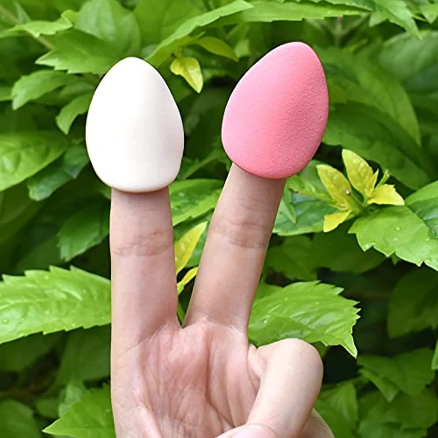 RUBIXIAN Finger Puff, 4 Pcs Mini Makeup Puff, Super Soft Beauty Makeup Tools, Latex-free Blending Sponge, Suitable For Foundation, Concealer, Repair Cream, Eye Shadow (Set of 4pcs)