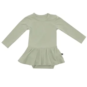 Sage Long Sleeve Skirted Bodysuit