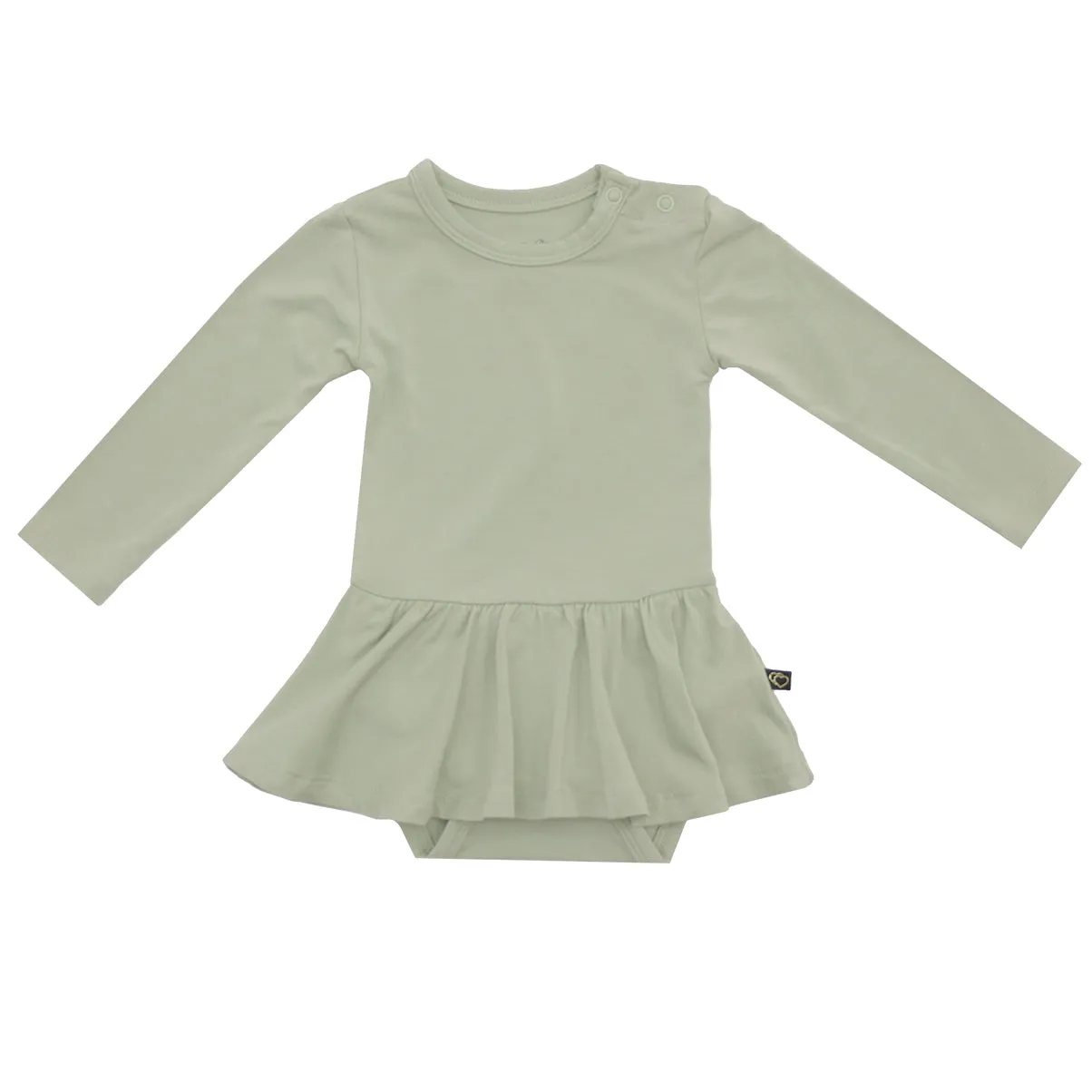 Sage Long Sleeve Skirted Bodysuit
