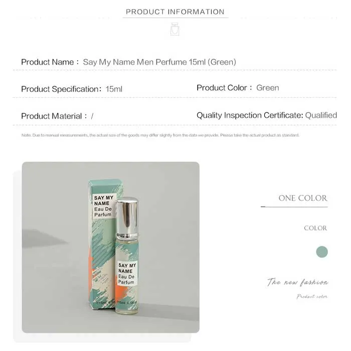 SAY MY NAME Eau De Perfume 15ml 0.5.0 - Long Lasting Supa Perfume