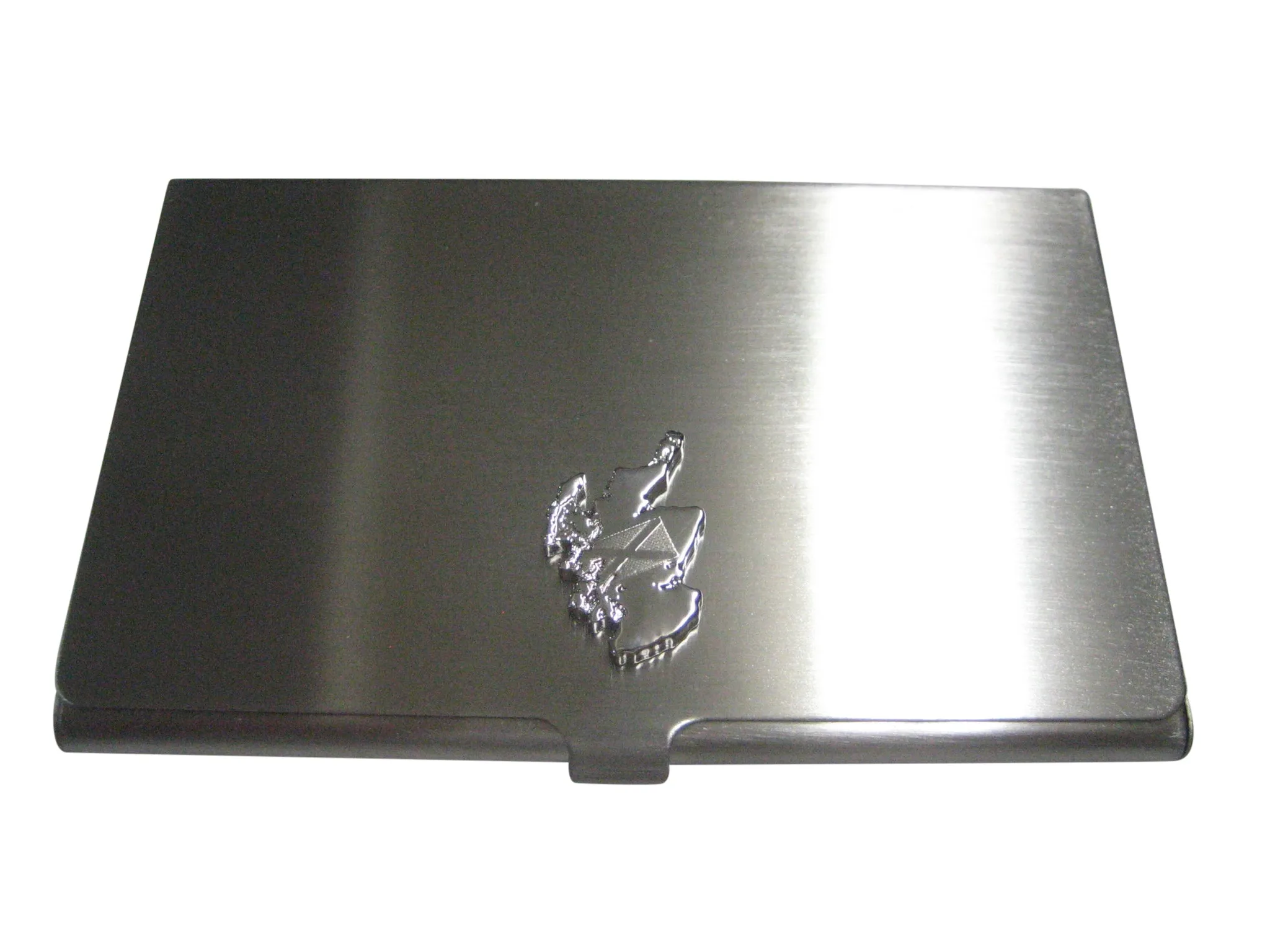 Scotland Map Shape and Flag Design Business Card Holder