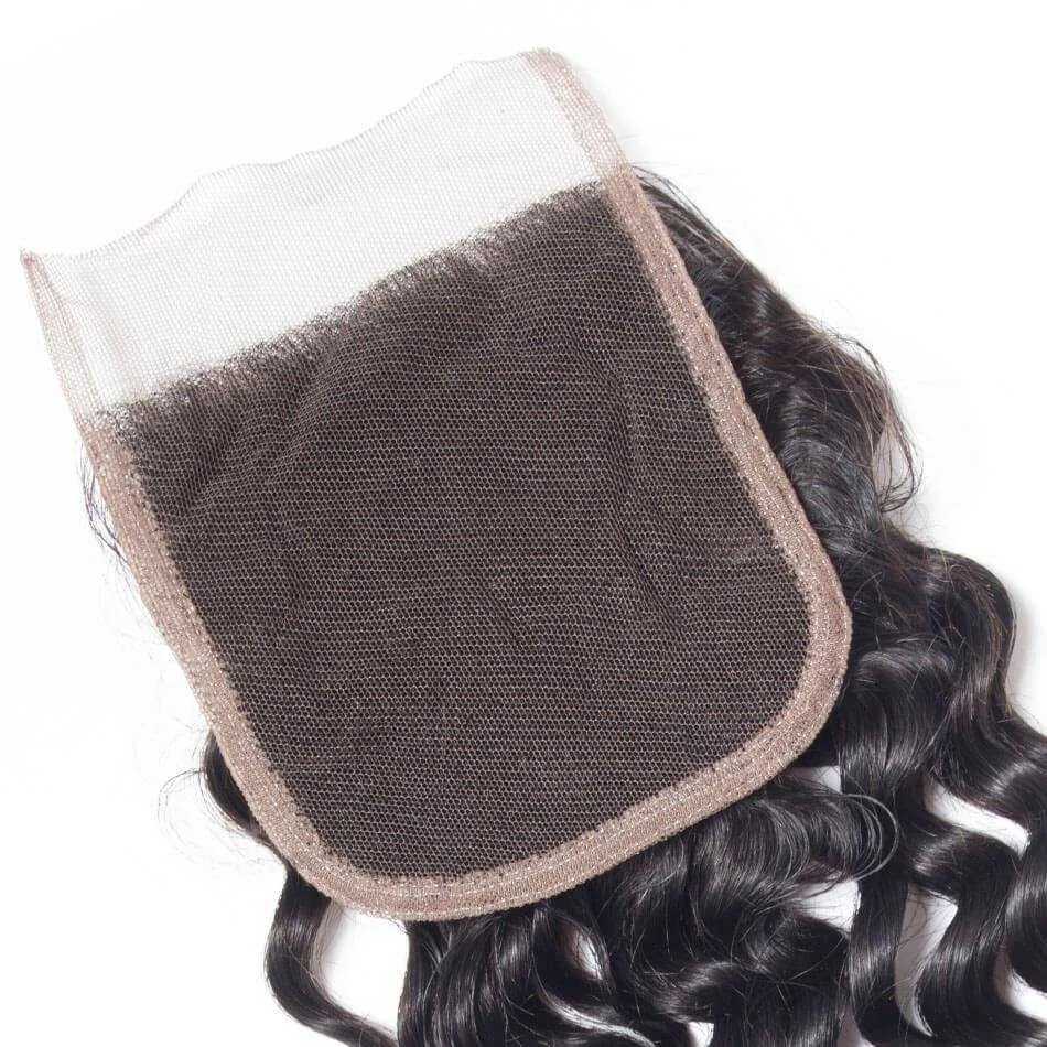 Sdamey Brazilian Deep Wave Human Hair 5X5 Lace Closure