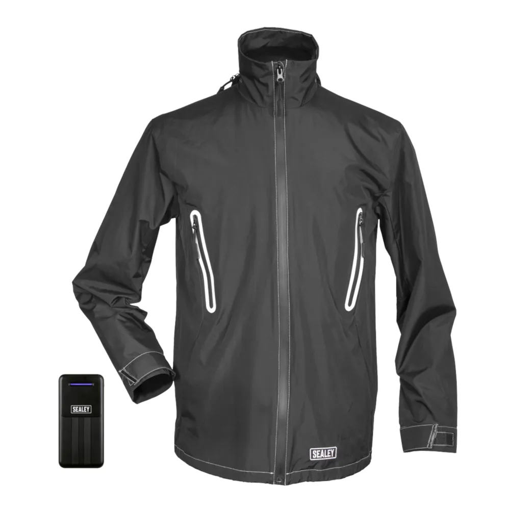 Sealey Heated Rain Jacket 5V with 20Ah Power Bank - X-Large - B
