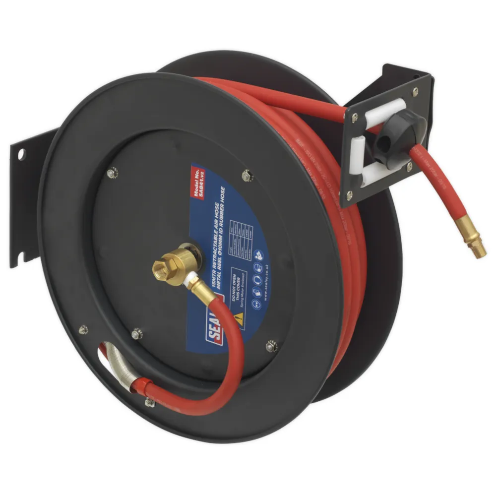 Sealey Retractable Air Hose Metal Reel 15m x 10mm - B
