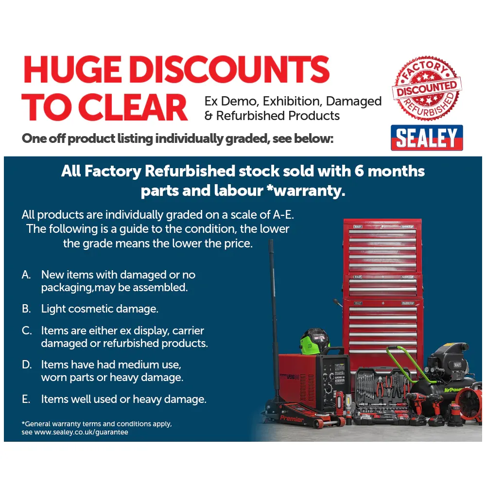 Sealey Retractable Air Hose Metal Reel 15m x 10mm - B
