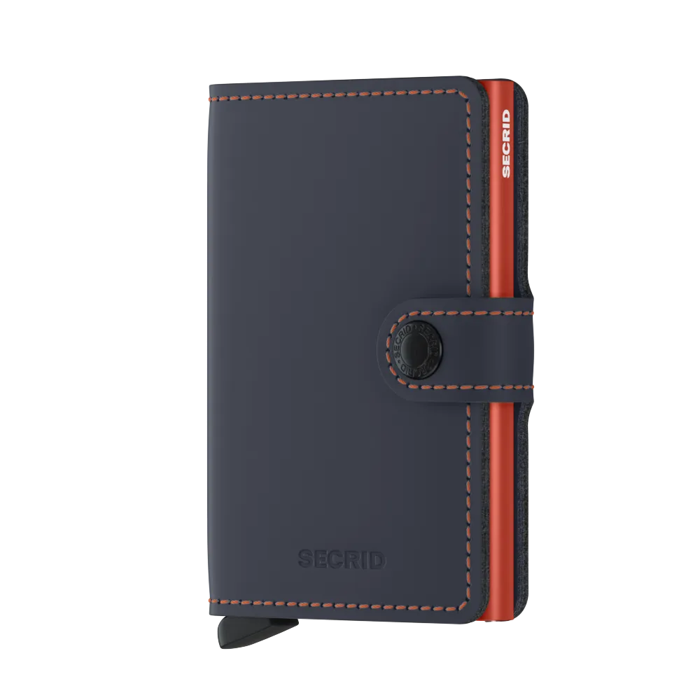 Secrid - Mini Wallet - Matte Night Blue & Orange