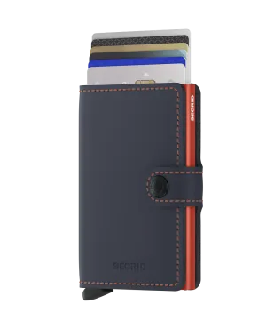 Secrid - Mini Wallet - Matte Night Blue & Orange
