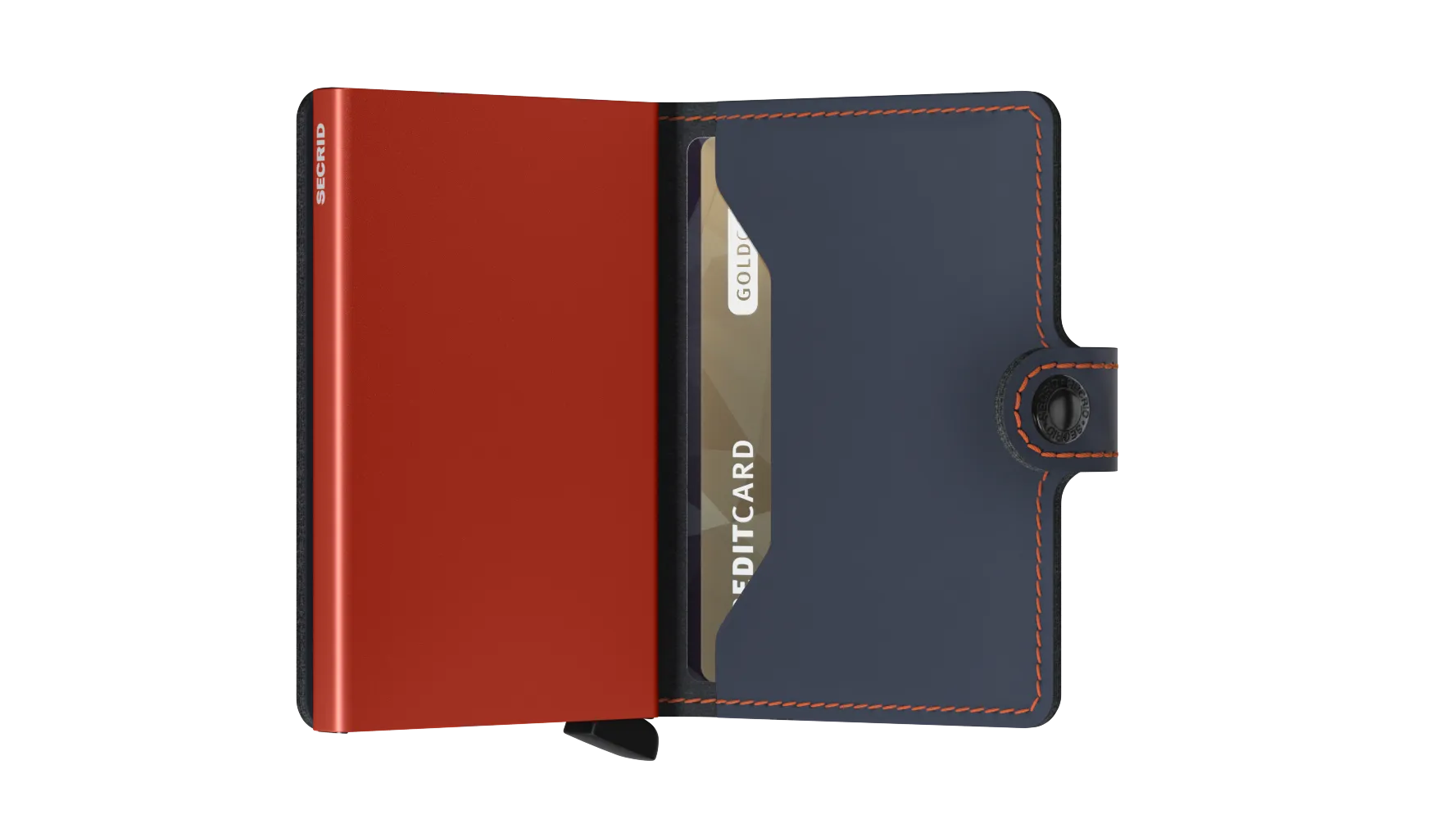 Secrid - Mini Wallet - Matte Night Blue & Orange