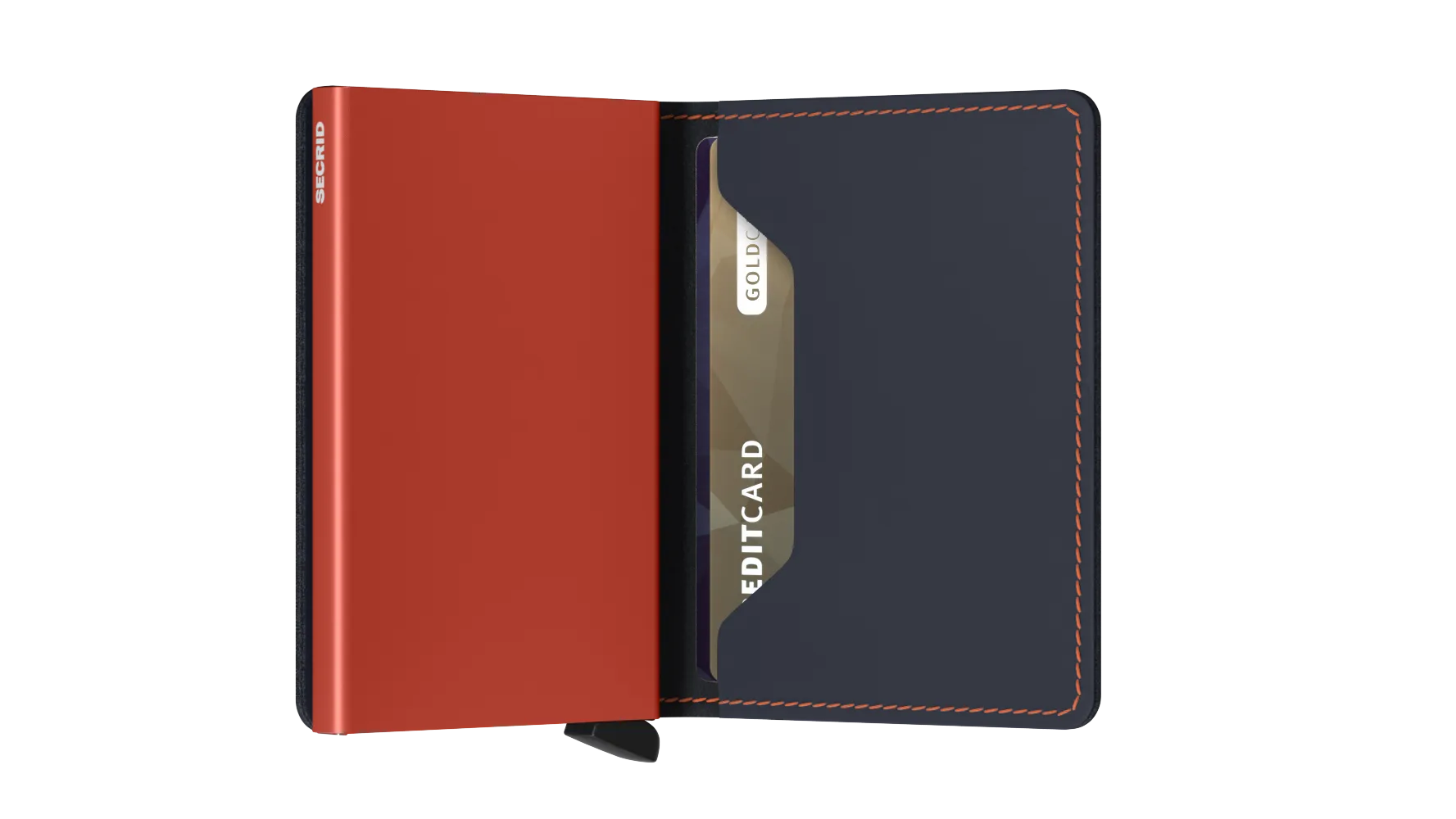 SECRID Slimwallet Matte - Nightblue & Orange