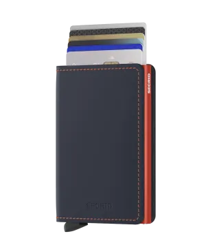SECRID Slimwallet Matte - Nightblue & Orange