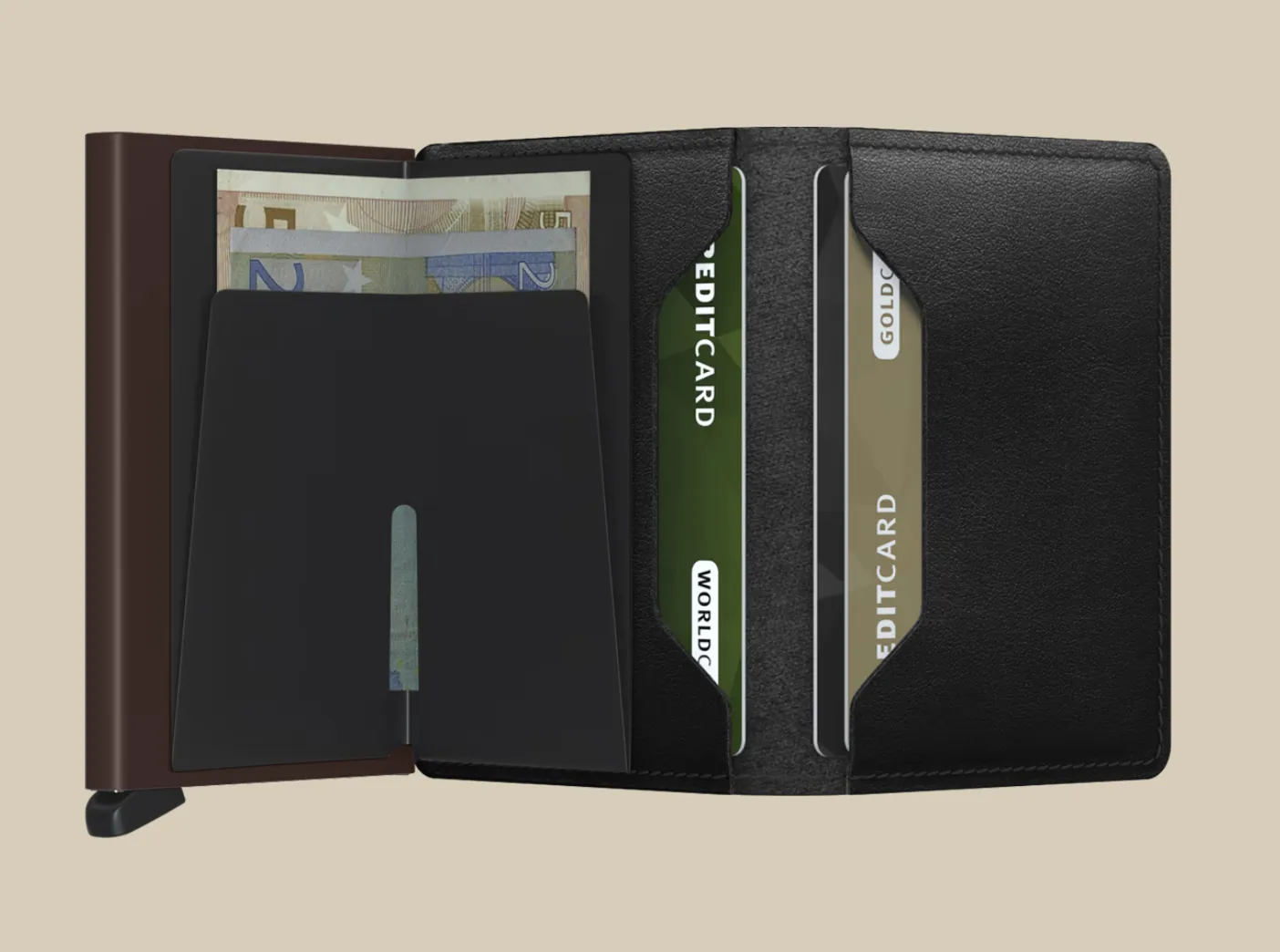 SECRID Slimwallet Original - Black & Brown