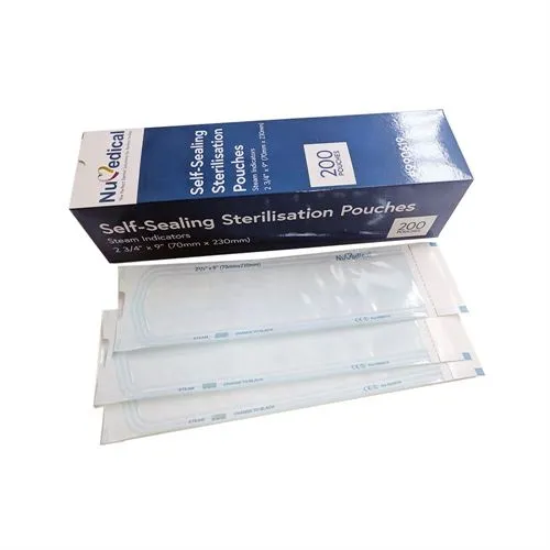 Self-Sealing Sterilisation Pouches, 50mm x 230mm, Class 4, 990614