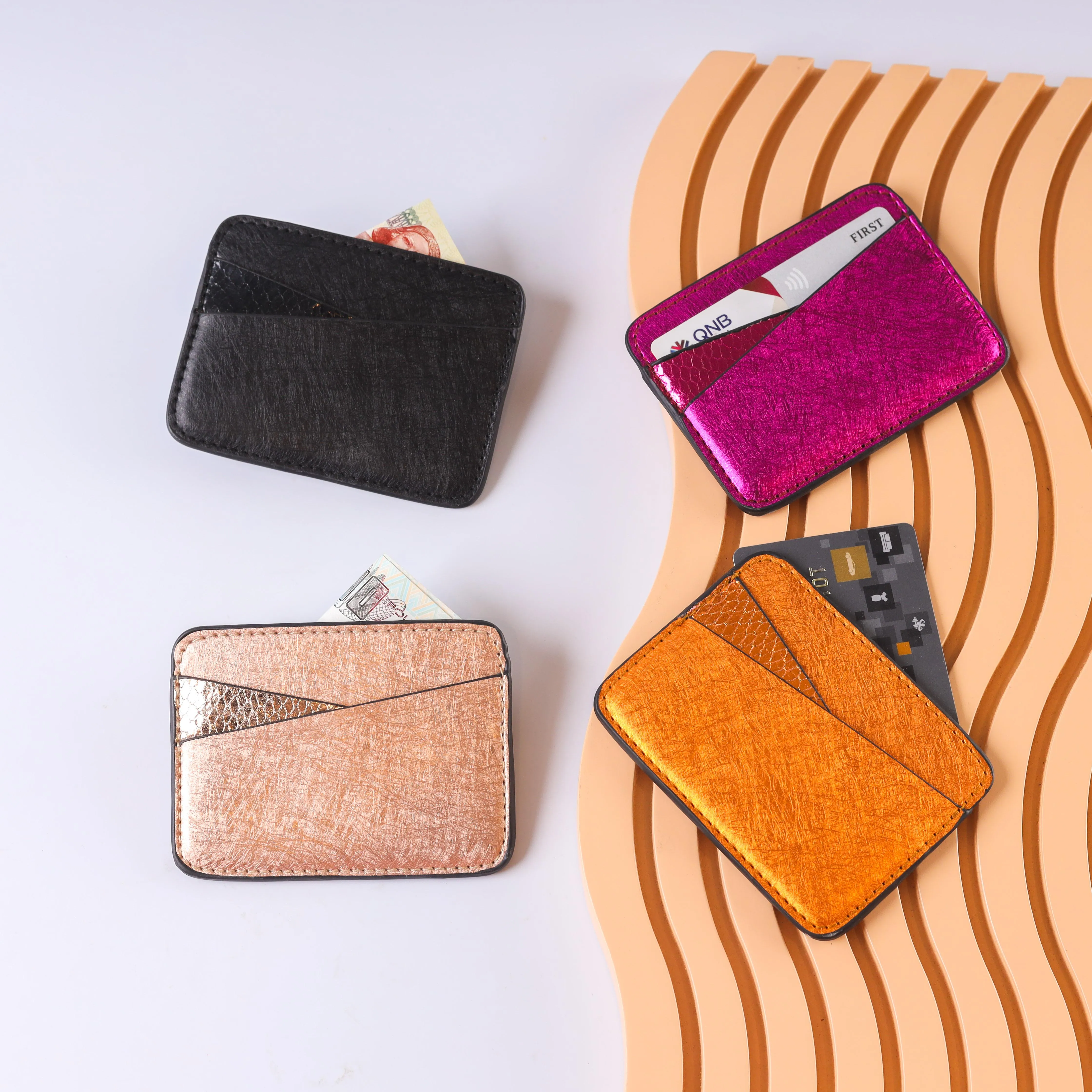 Shining Glaze Card Holder - Gold