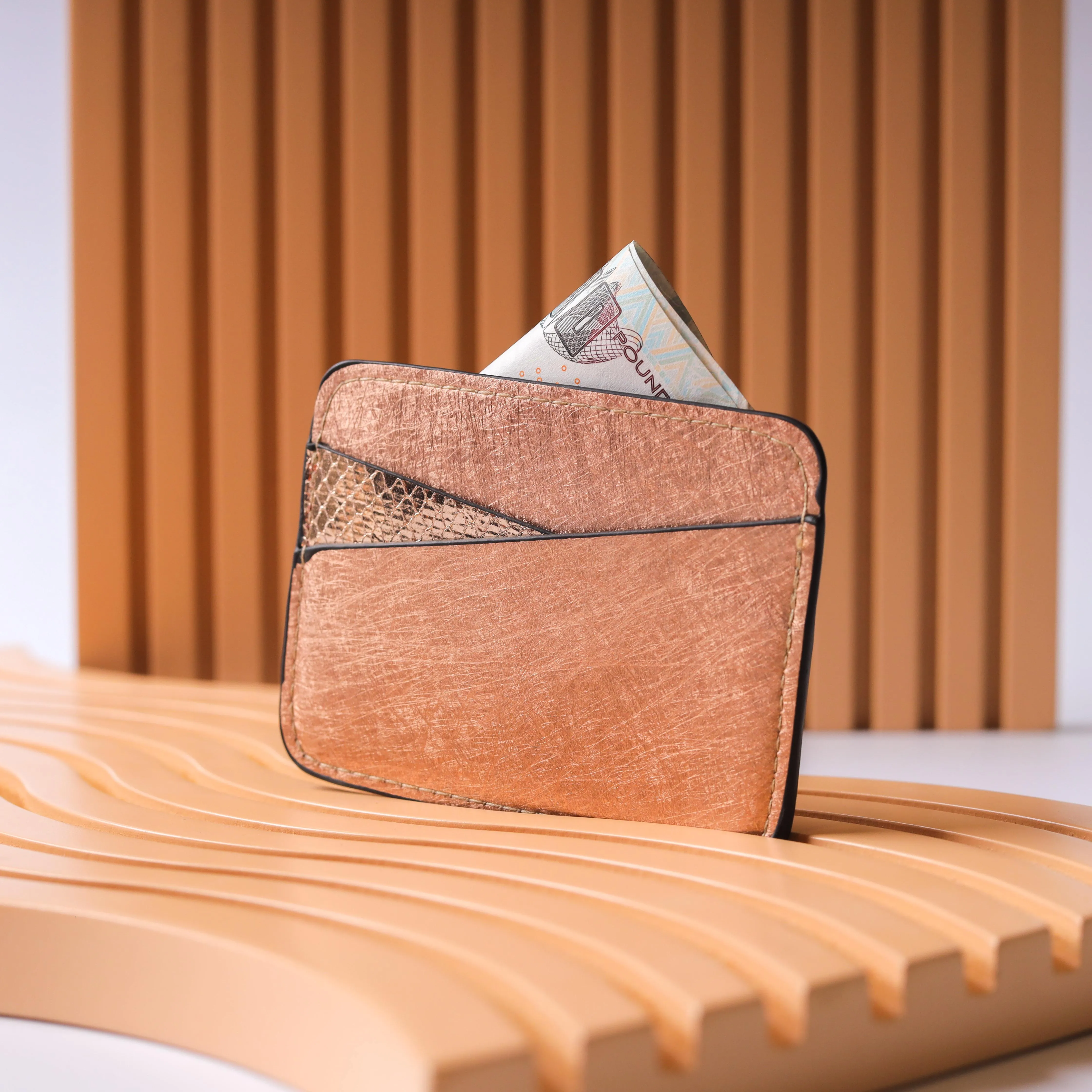 Shining Glaze Card Holder - Gold
