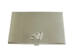 Silver Toned 50 Years Business Card Holder