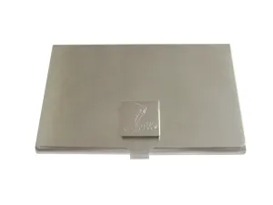 Silver Toned Etched Cobra Snake Business Card Holder